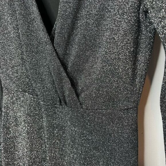 Noisy May Women's Silver Glitter Wrap Style Party Dress Small Black Size Small - Picture 4 of 12